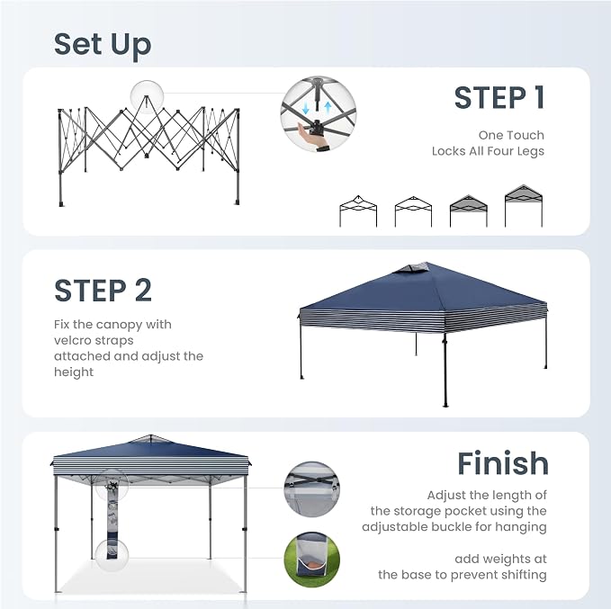 PHI VILLA 10x10 Pop Up Canopy Tent - Image 5