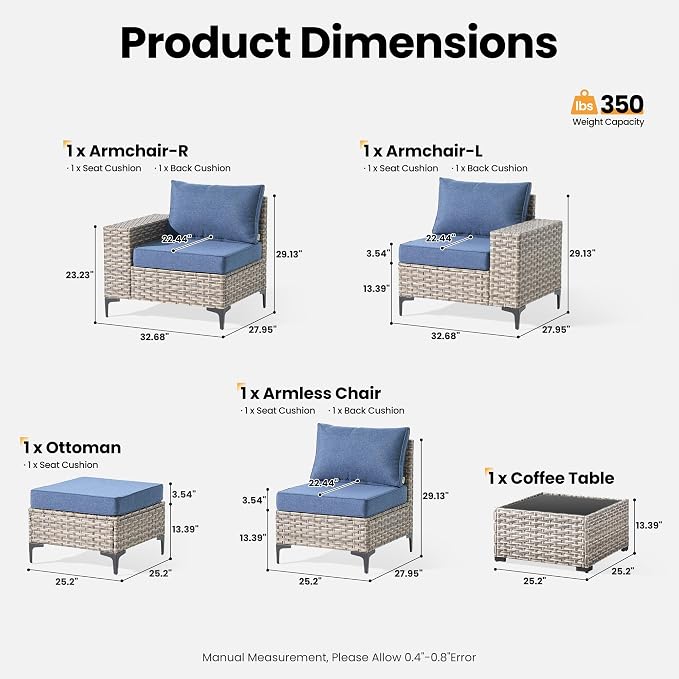 ovios 5-Piece Patio Furniture Set - Image 7