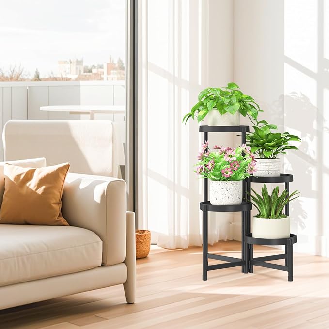 iDavosic.ly 4 Tier Folding Plant Stand Indoor Outdoor - Image 7