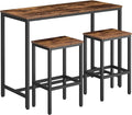 HOOBRO Bar Table and Chairs Set, 47.2” Rectangular Pub Table by HOOBRO