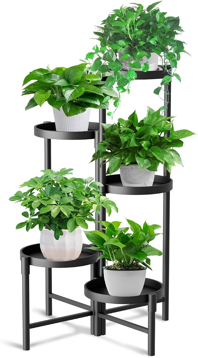 5 Tier Heavy Duty Metal Plant Stand by Unknown