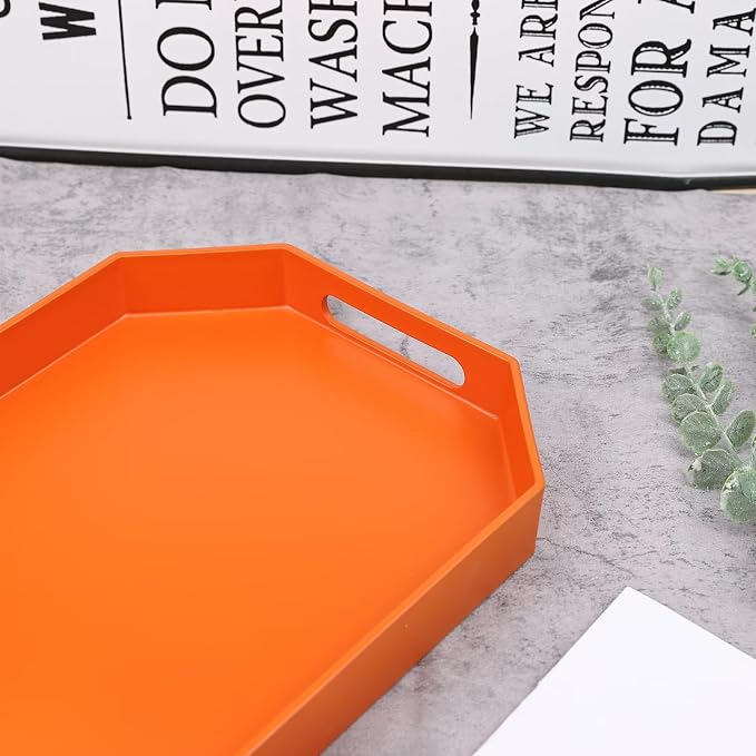 Orange Octagonal Serving Tray - Image 7