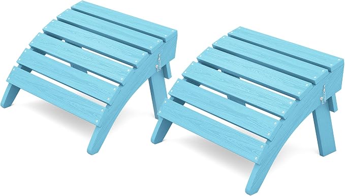 KINGYES Folding Adirondack Ottomans Set of 2 by KINGYES