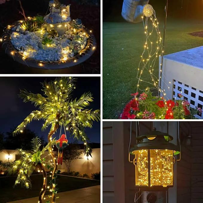 QITONG Solar Fairy Lights, 4 Pack Each 33ft 100 LED Warm White Christmas Light - Image 8