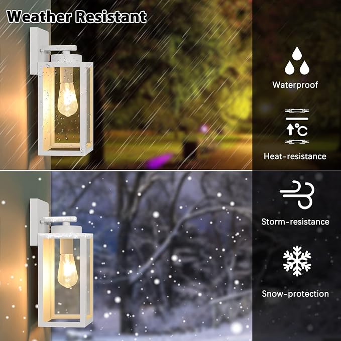 BesLowe Outdoor Wall Light Fixtures, Exterior Waterproof Wall Lanterns - Image 2
