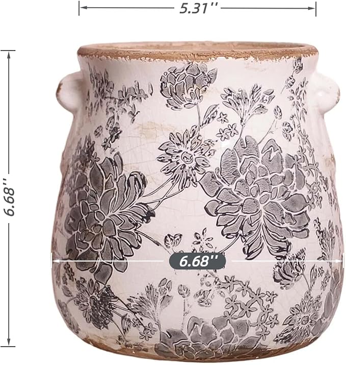 6.68in. Tuscan Planter & Room and Home Decor, Decorative Vase, Indoor/Outdoor - Image 3