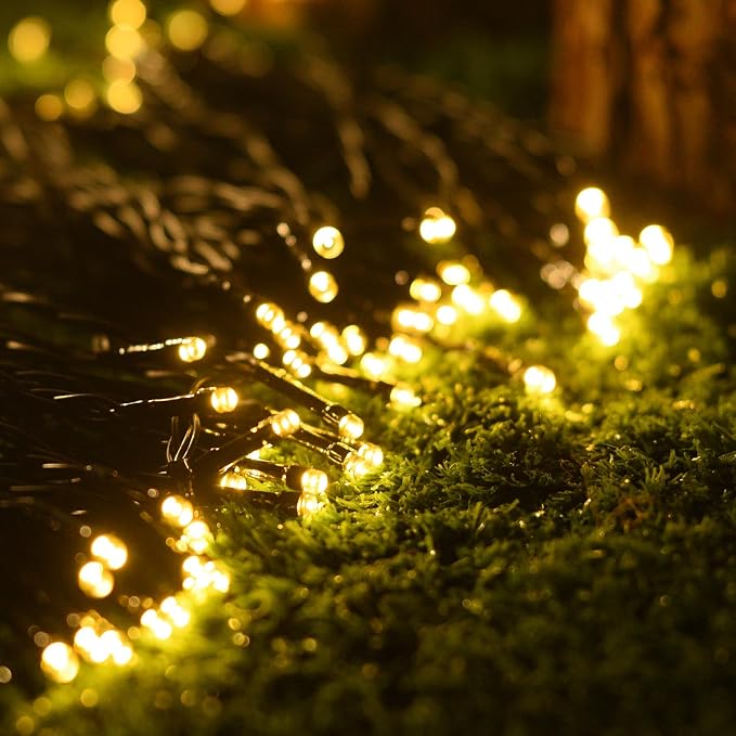 Solar String Lights for Outside, 2 Pack 200 Led Solar Christmas Lights Outdoor - Image 9