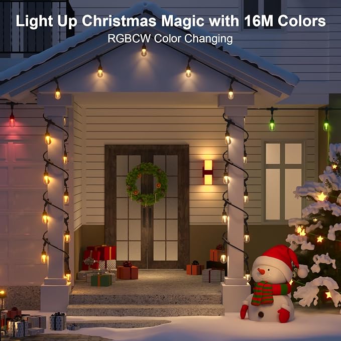 XMCOSY+ Outdoor Wall Lights, 1400LM Smart RGBCW Exterior Lighting Fixtures - Image 2