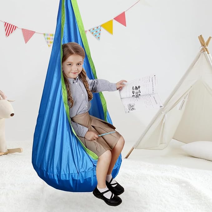 Kids Swing Seat Hammock Chair Indoor Outdoor Hanging Chair - Image 5