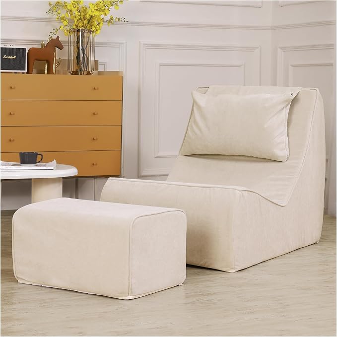 Giant Bean Bag Chair for Adults by SnugSofeeFoamSofa