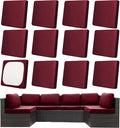 12Pcs Patio Cushion Covers, Outdoor Cushions Covers, Stretch Cushion Covers by Unknown