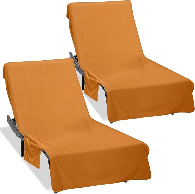 Super Soft & Thick Lounge Chair Towel Cover, Chaise Lounge Cover by Ruikyhom