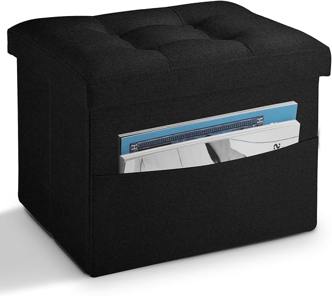 LINMAGCO Storage Ottoman Folding Foot Stool Foot Rest by LINMAGCO
