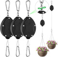 3 Pack Heavy Duty Retractable Plant Hangers Adjustable Pulleys by FYRVEXENZI