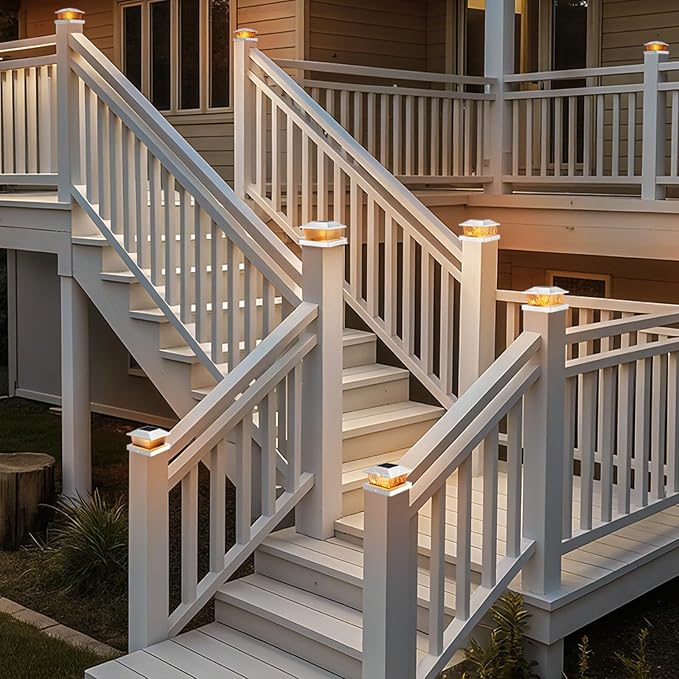 btfarm 4x4 Solar Flame Post Cap Lights Outdoor, 18 Pack Flickering Flame Deck - Image 7