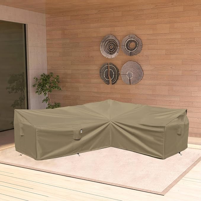Heavy Duty Outdoor Sectional Cover, L-Shaped Lawn Patio Furniture Covers - Image 8