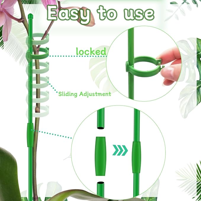 Plant Stakes, 18Inch & 11Inch Plant Support Stakes, HAINANSTRY Adjustable - Image 4