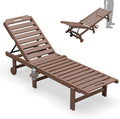 SERWALL Patio Chaise Lounge, HDPE Outdoor Lounge Chair by SERWALL