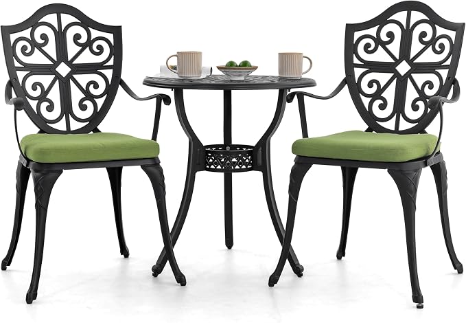 NUU GARDEN Outdoor 3 Piece Bistro Set by NUUGARDENCORPORATION