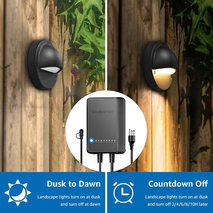 SUNVIE All-in-One Low Voltage Deck Lights Kit, 8 Pack 5W Low Voltage Landscape - Image 4