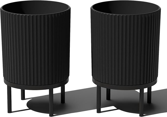 Veradek Demi Series Round Planter w/Stand by VeradekOutdoor