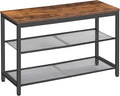HOOBRO Shoe Bench, 3-Tier Shoe Rack, Industrial Shoe Organizer Storage Bench by HOOBRO