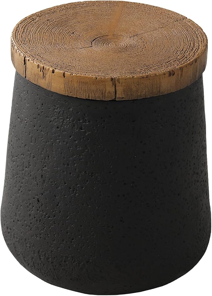 SUNBURY Small Outdoor Side Table, Accent Side Table, Garden Stool Wooden-Look by SUNBURY