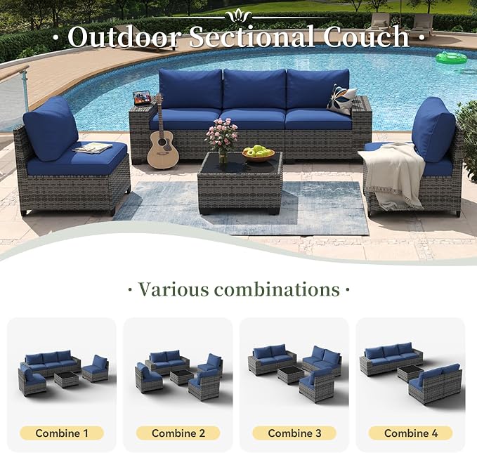 Aoxun 6 Piece Patio Furniture Set - Image 5
