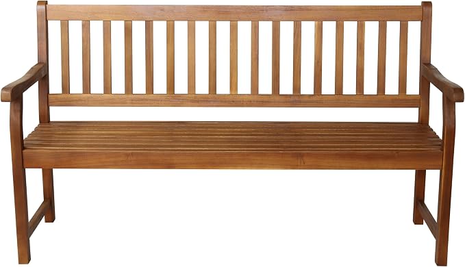 JONATHAN Y BNH101A Laurel 59.1" 3-Seat Slat-Back 600-Lbs Support Acacia Wood - Image 6