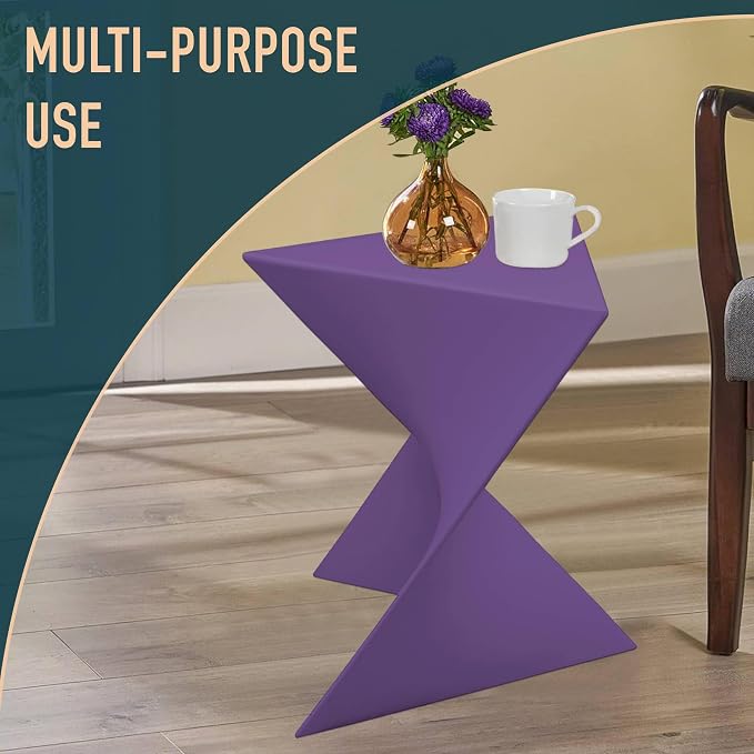 LeisureMod Modern Purple Accent Side Table - Image 6