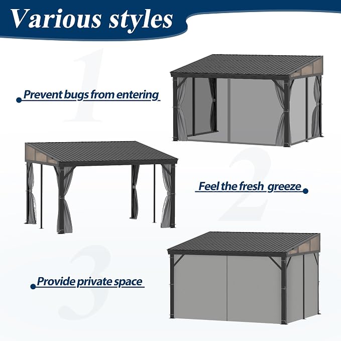 COVERONICS 10' X 12' Outdoor Lean to Gazebo - Image 7