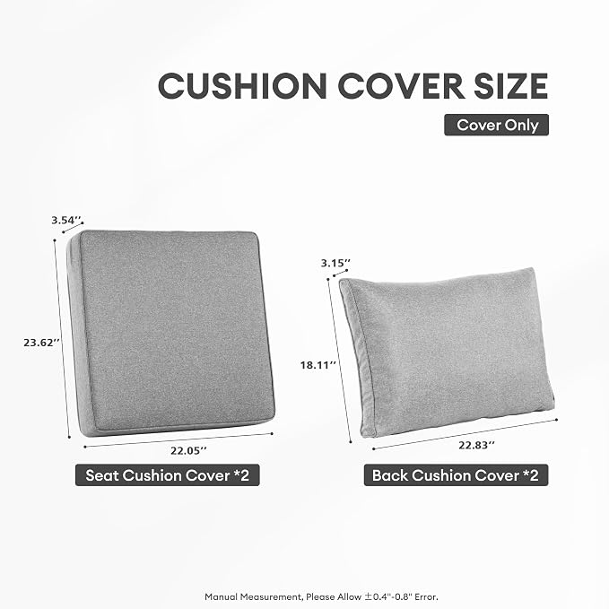 ovios Patio Cushion Covers, Waterproof Cushion Cover - Image 6