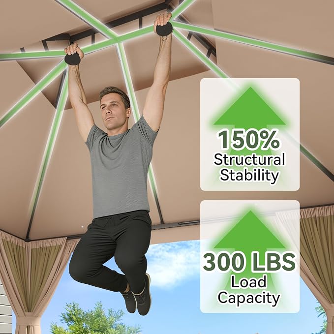 Aoxun 10x12 Outdoor Gazebo - Image 3