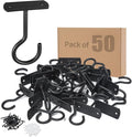 50Pack Ceiling Hooks Bulk for Hanging Plants Black 2.5in by QualityEfficiency