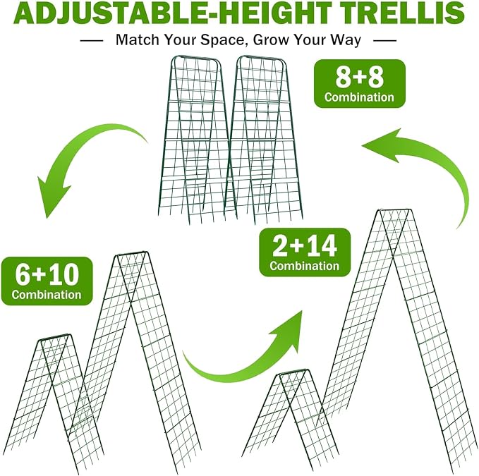 Heavy Duty 50"x17" Adjustable A-Frame Trellis - Image 3