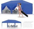 10X20 Pop Up Canopy Tent with 6 Sidewalls – Heavy Duty Commercial Instant by IDEALHOUSE