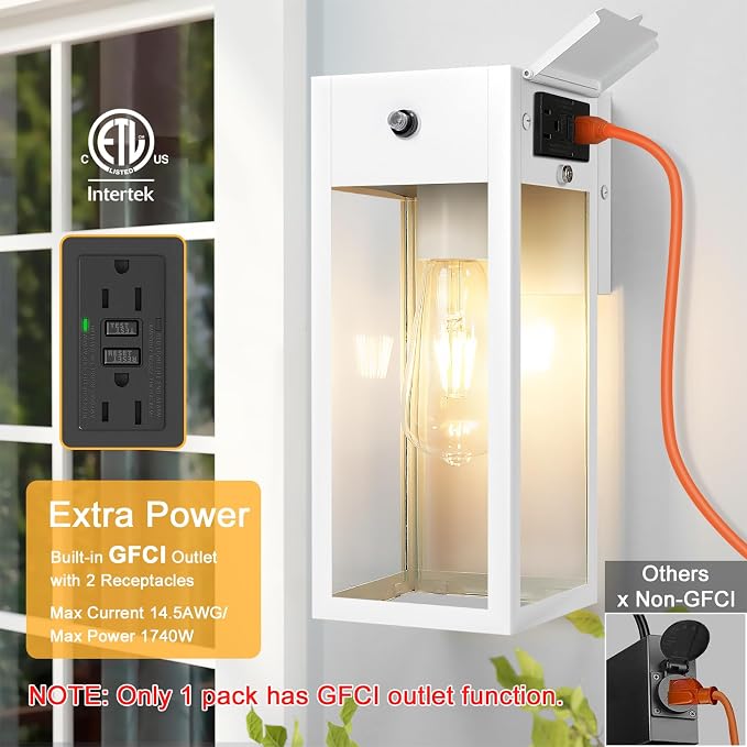Dusk to Dawn Outdoor Light Fixtures Wall Mount, Outdoor Porch Lights - Image 2