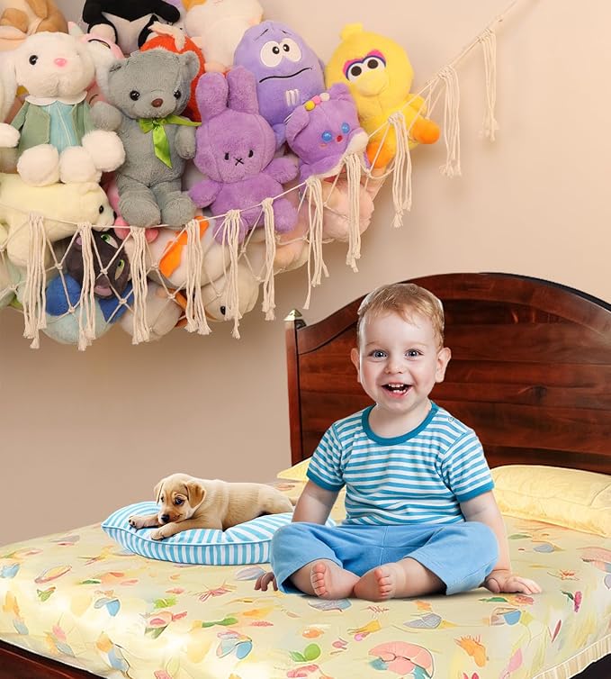 Stuffed Animal Storage Hammock or Net, Large Toy Hammock Net, Macrame Handmade - Image 2