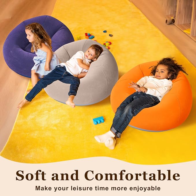 Realspring Inflatable Bean Bag Chairs Outdoor Blow up Camping Chairs Inflatable - Image 6