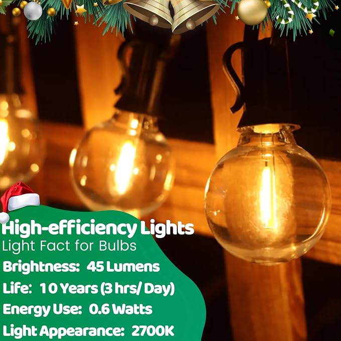 10FT LED Outdoor String Lights - Image 4