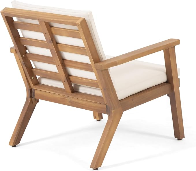 Christopher Knight Home Carlos Outdoor Acacia Wood Club Chairs - Image 8