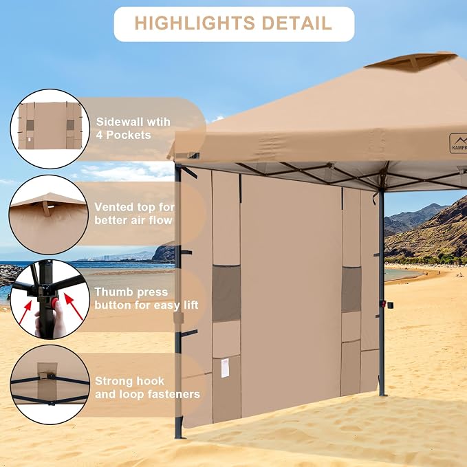 KAMPKEEPER 10x10 Easy Pop Up Canopy Tent - Image 2