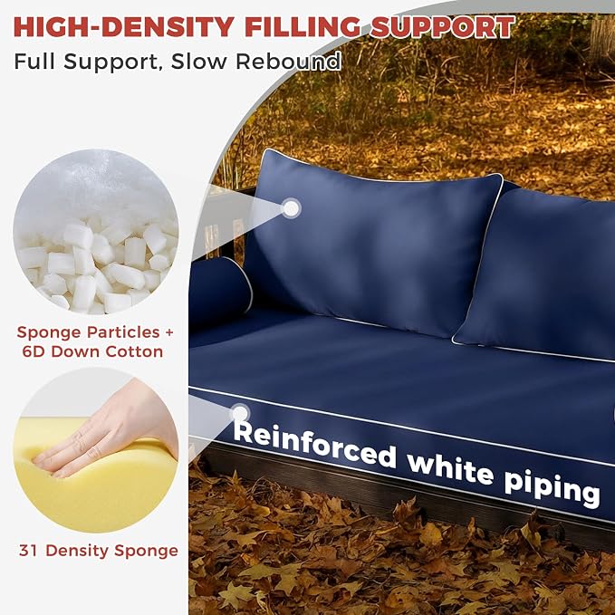 Olefin Twin Outdoor Mattress Package Daybed Cushion Set，Twin Size Porch Swing - Image 4
