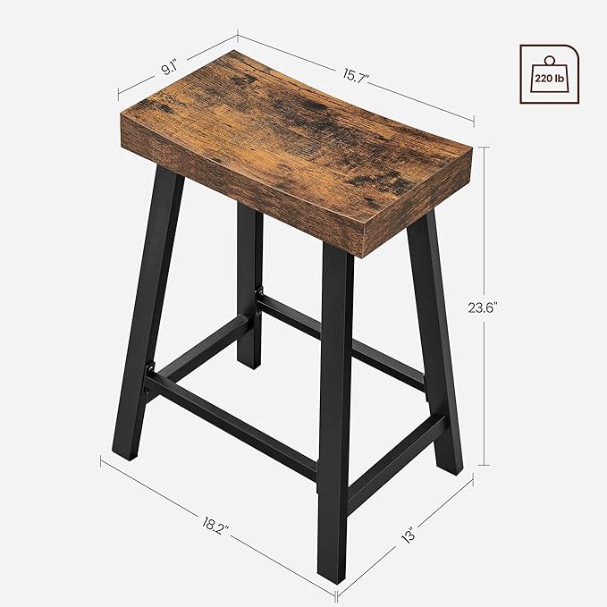 VASAGLE Bar Stools, Kitchen Breakfast Bar Stools - Image 3