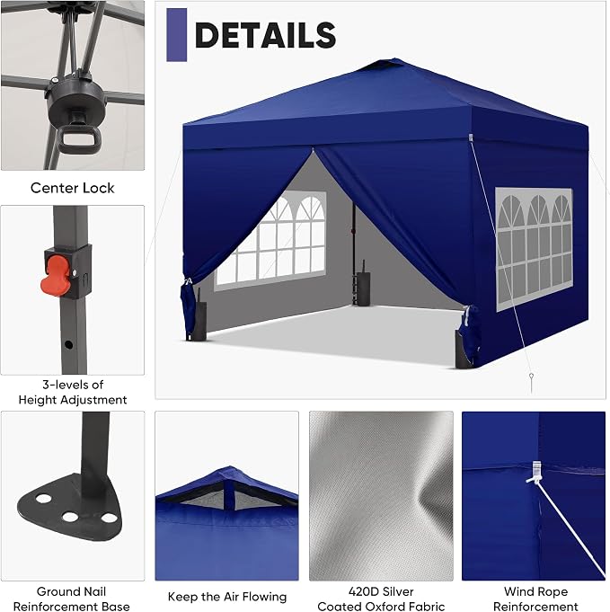 GDY 10x10 Pop Up Canopy Tent - Image 5