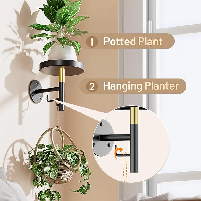 YUOROS 3 Pack Wall Plant Holder Wall Planters - Image 6