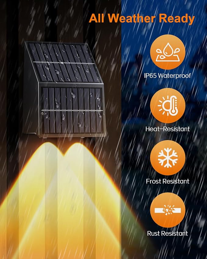 High Brightness Solar Fence Lights Outdoor, Larger Size Solar Lights - Image 6