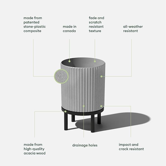 Veradek Demi Series Round Planter w/ Stand - Image 2
