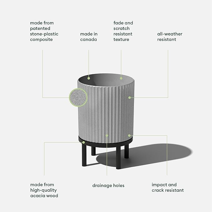 Veradek Demi Series Round Planter w/Stand - Image 2