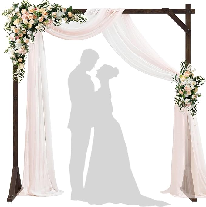7.2FT Wooden Wedding Arch Square Wood Arches Arbor Backdrop Stand by Xiomot